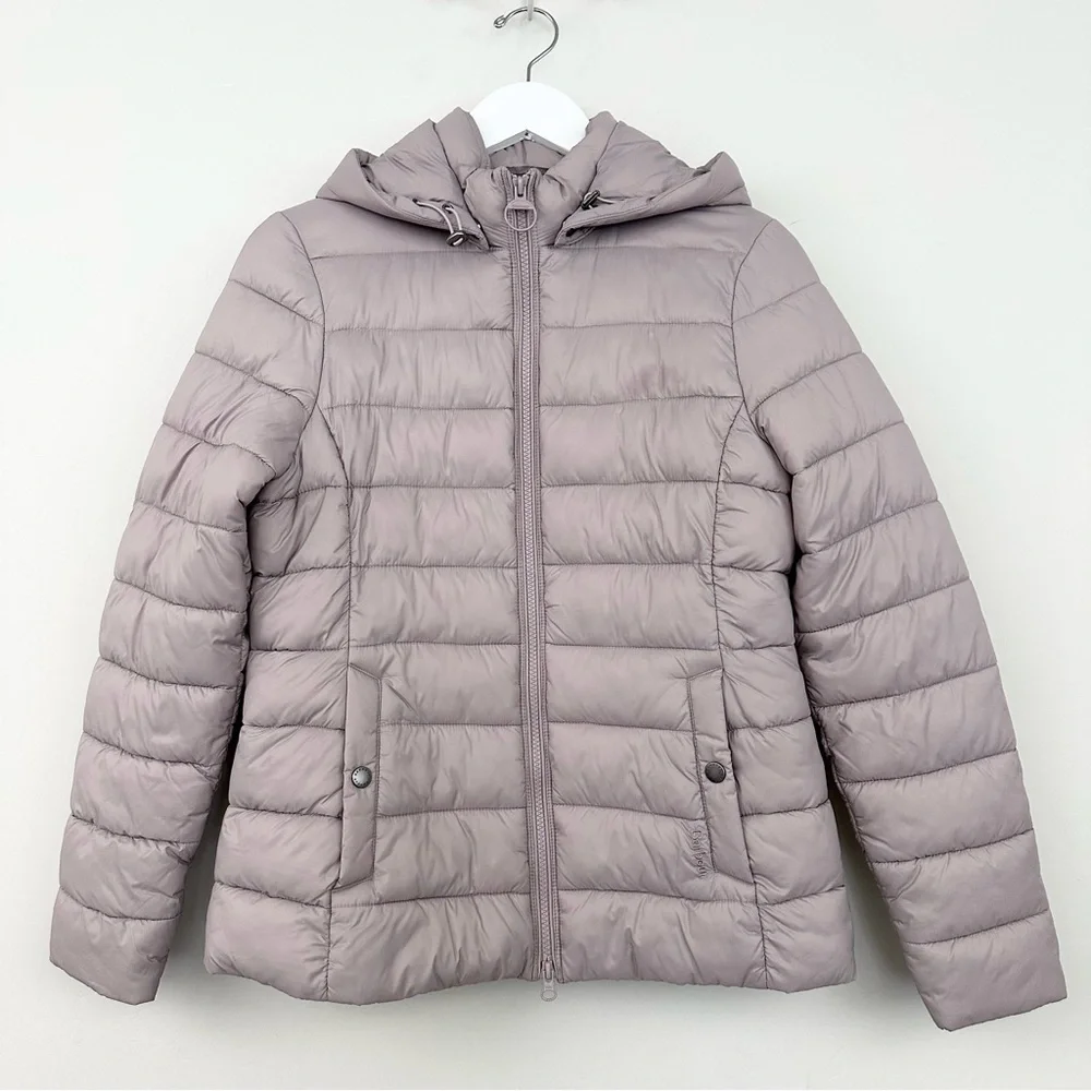Barbour Shaw Quilted Puffer Jacket Hooded Lightweight Coat - Picture 1 of 15